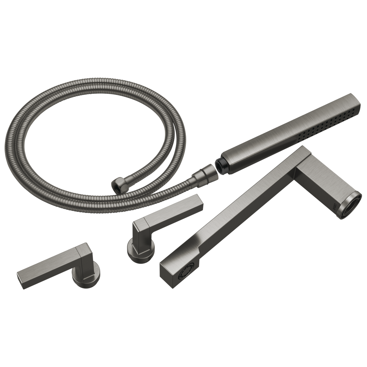 Frank Lloyd Wright Bath Collection by Brizo Two-Handle Tub Filler Trim Kit with Lever Handles - Brilliance® Luxe Steel®