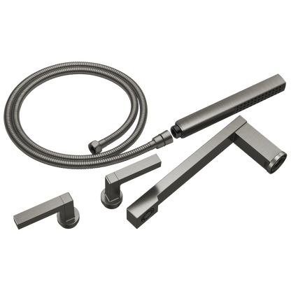 Frank Lloyd Wright Bath Collection by Brizo Two-Handle Tub Filler Trim Kit with Lever Handles - Brilliance® Luxe Steel®
