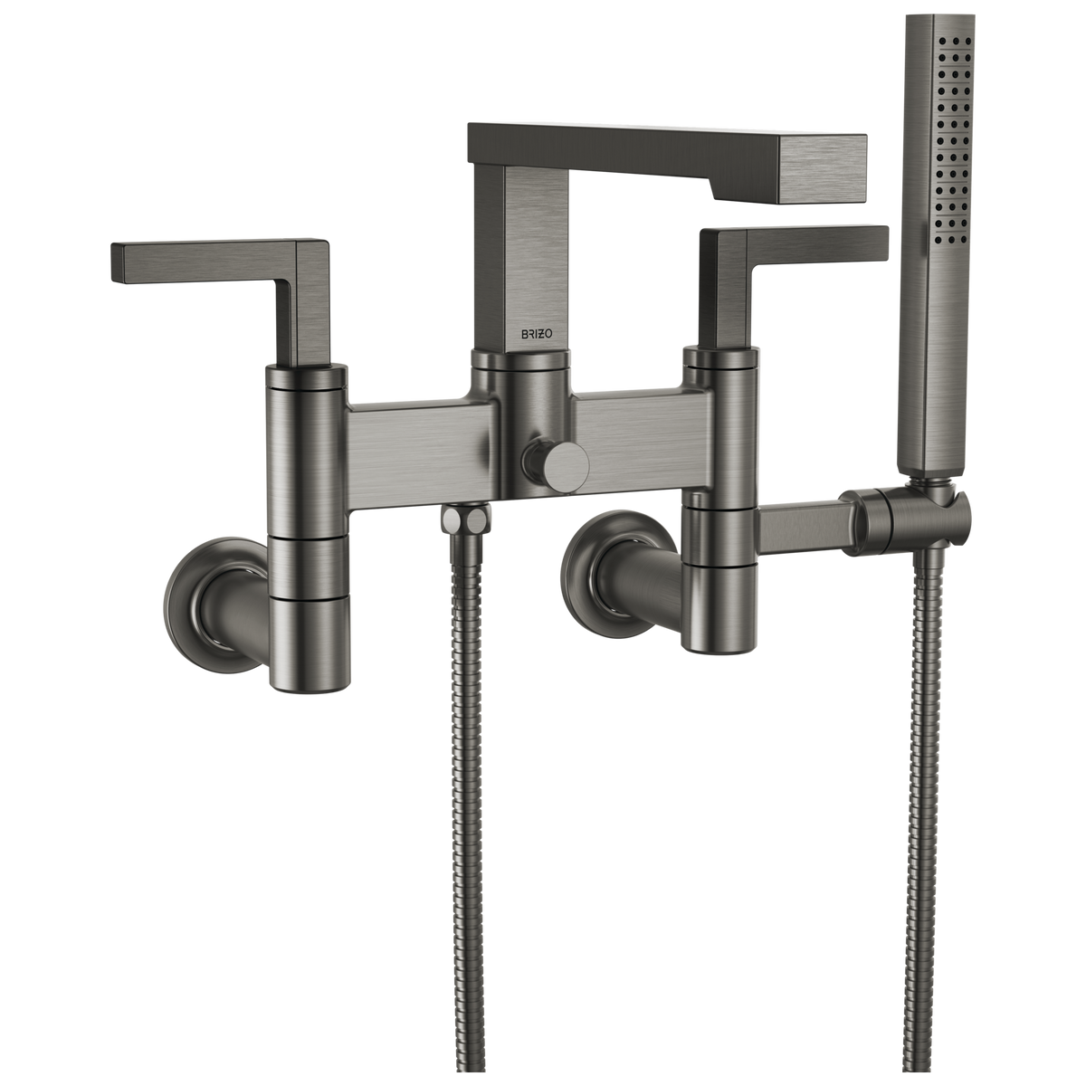 Brizo Frank Lloyd Wright by Brizo Two-Handle Tub Filler Trim Kit with Lever Handles - Complete Kit - Brilliance® Luxe Steel®