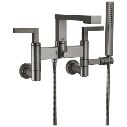 Brizo Frank Lloyd Wright by Brizo Two-Handle Tub Filler Trim Kit with Lever Handles - Complete Kit - Brilliance® Luxe Steel®
