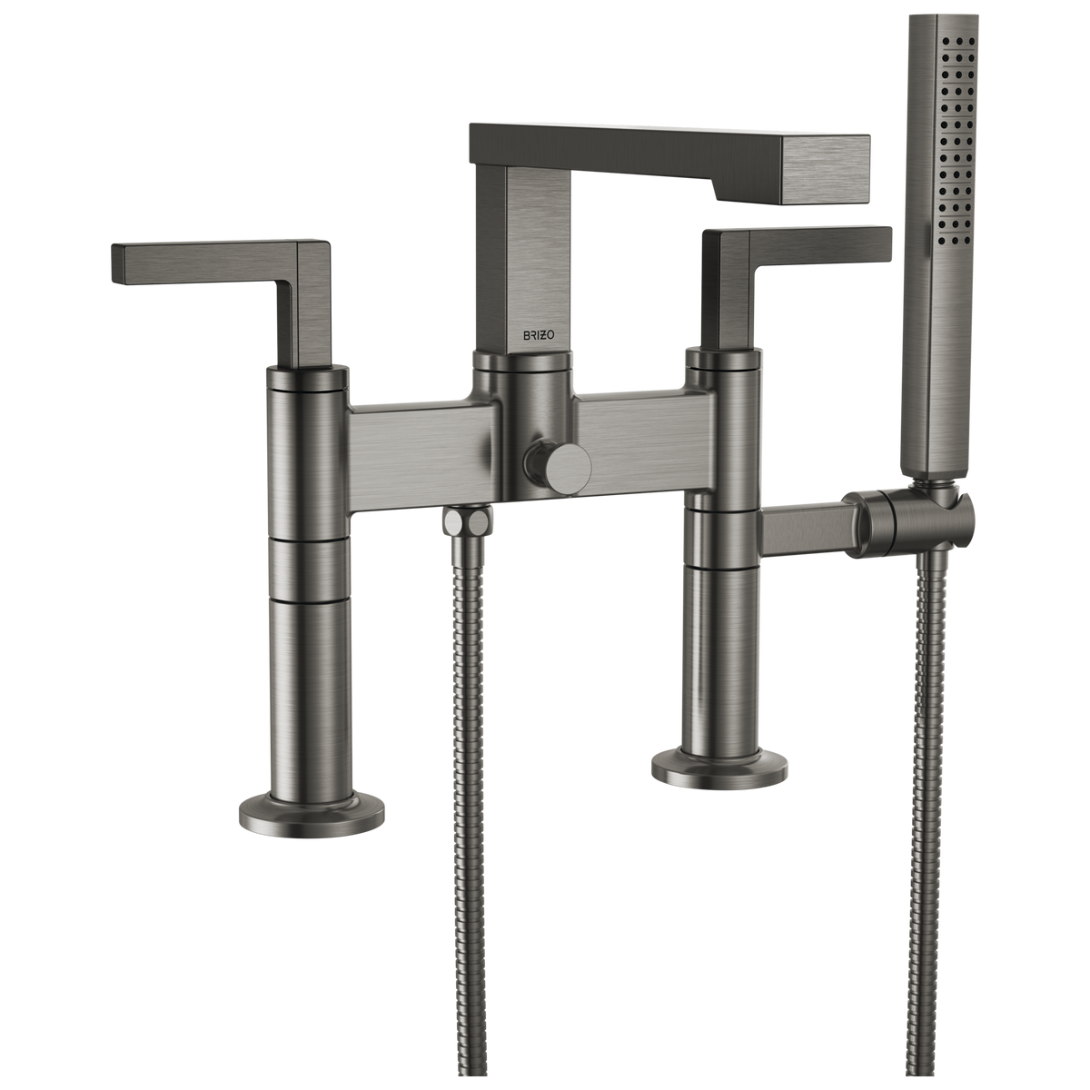 Brizo Frank Lloyd Wright by Brizo Two-Handle Tub Filler Trim Kit with Lever Handles - Complete Kit - Brilliance® Luxe Steel®