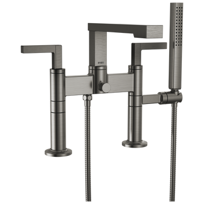 Brizo Frank Lloyd Wright by Brizo Two-Handle Tub Filler Trim Kit with Lever Handles - Complete Kit - Brilliance® Luxe Steel®