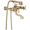 Brizo Rook Two-Handle Tub Filler Trim Kit with Cross Handles - Complete Kit - Brilliance® Luxe Gold®