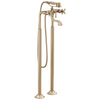 Brizo Rook Two-Handle Tub Filler Trim Kit with Cross Handles - Complete Kit - Brilliance® Luxe Gold®
