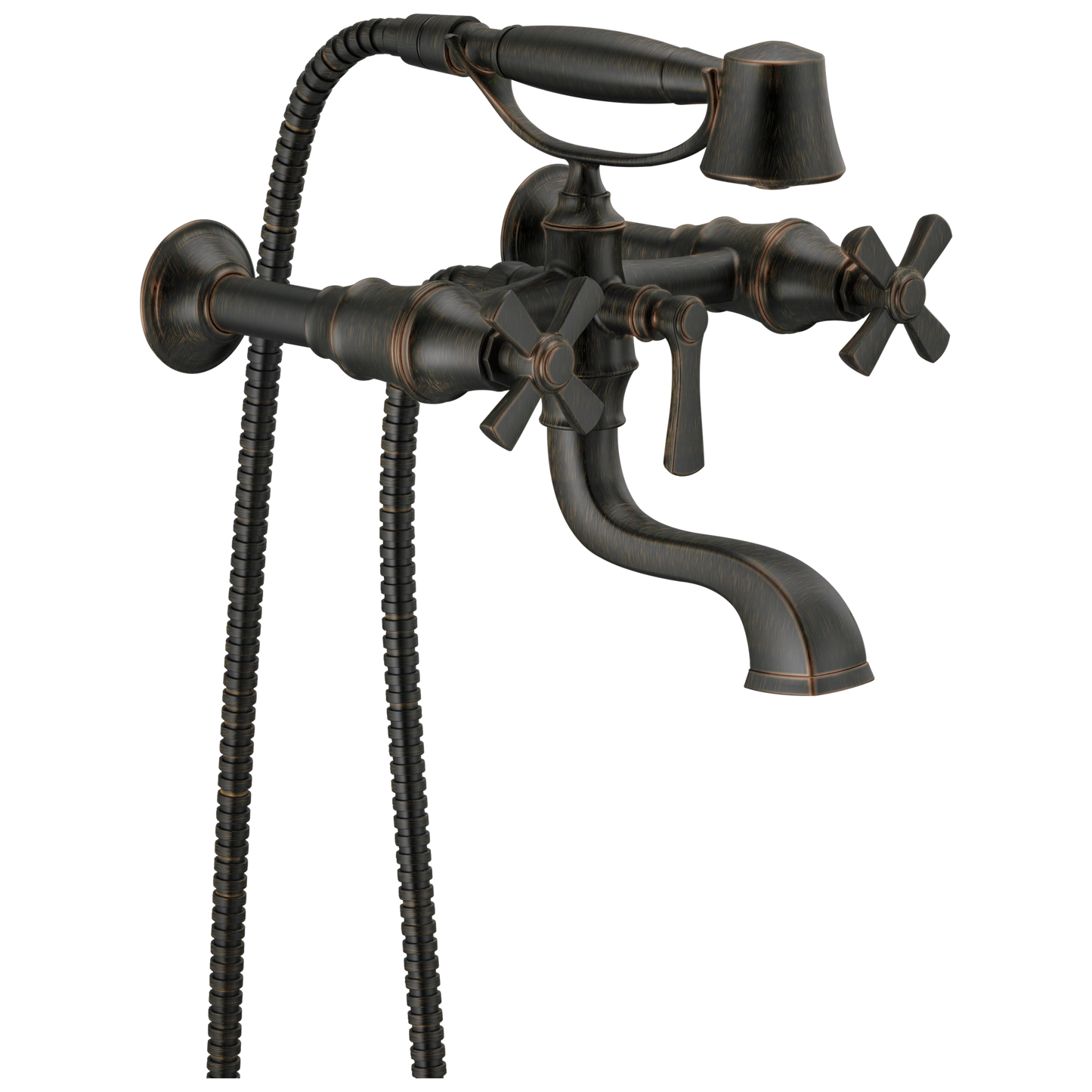 Brizo Rook Two-Handle Tub Filler Trim Kit with Cross Handles - Complete Kit - Venetian Bronze®