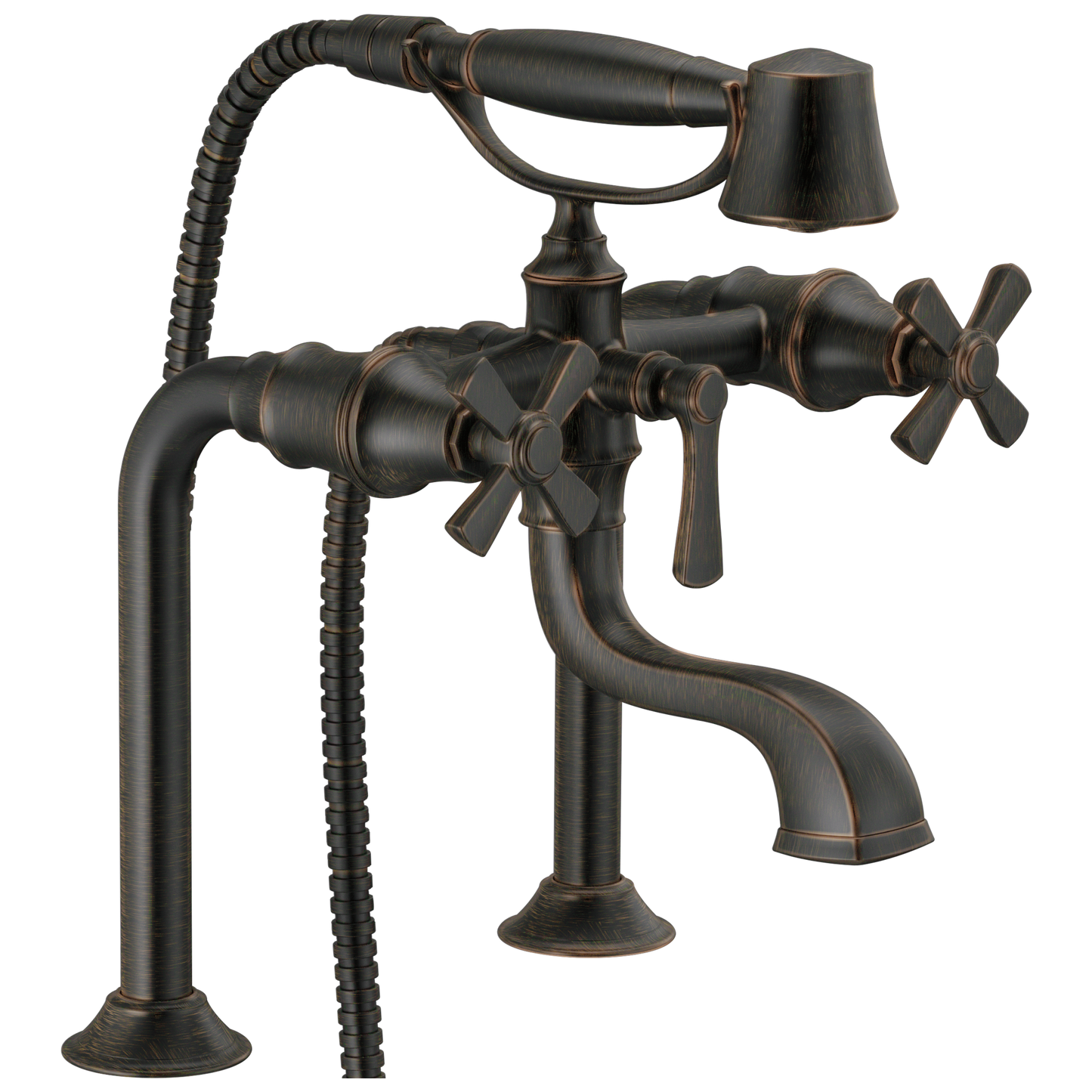 Brizo Rook Two-Handle Tub Filler Trim Kit with Cross Handles - Complete Kit - Venetian Bronze®