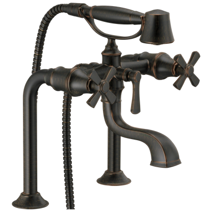 Brizo Rook Two-Handle Tub Filler Trim Kit with Cross Handles - Complete Kit - Venetian Bronze®