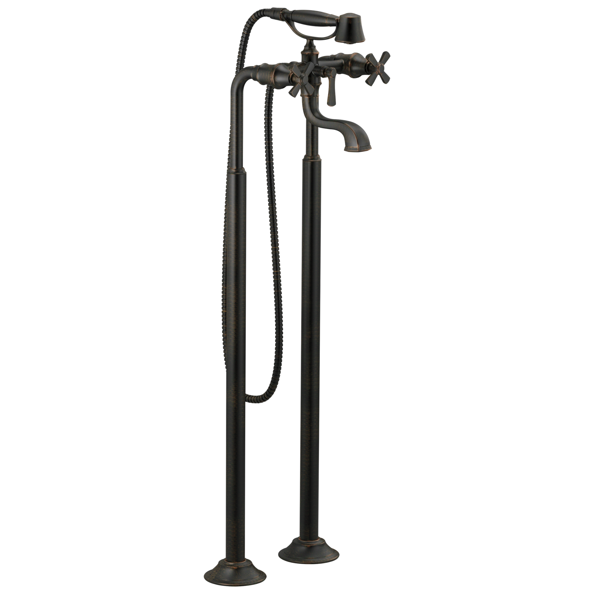 Brizo Rook Two-Handle Tub Filler Trim Kit with Cross Handles - Complete Kit - Venetian Bronze®