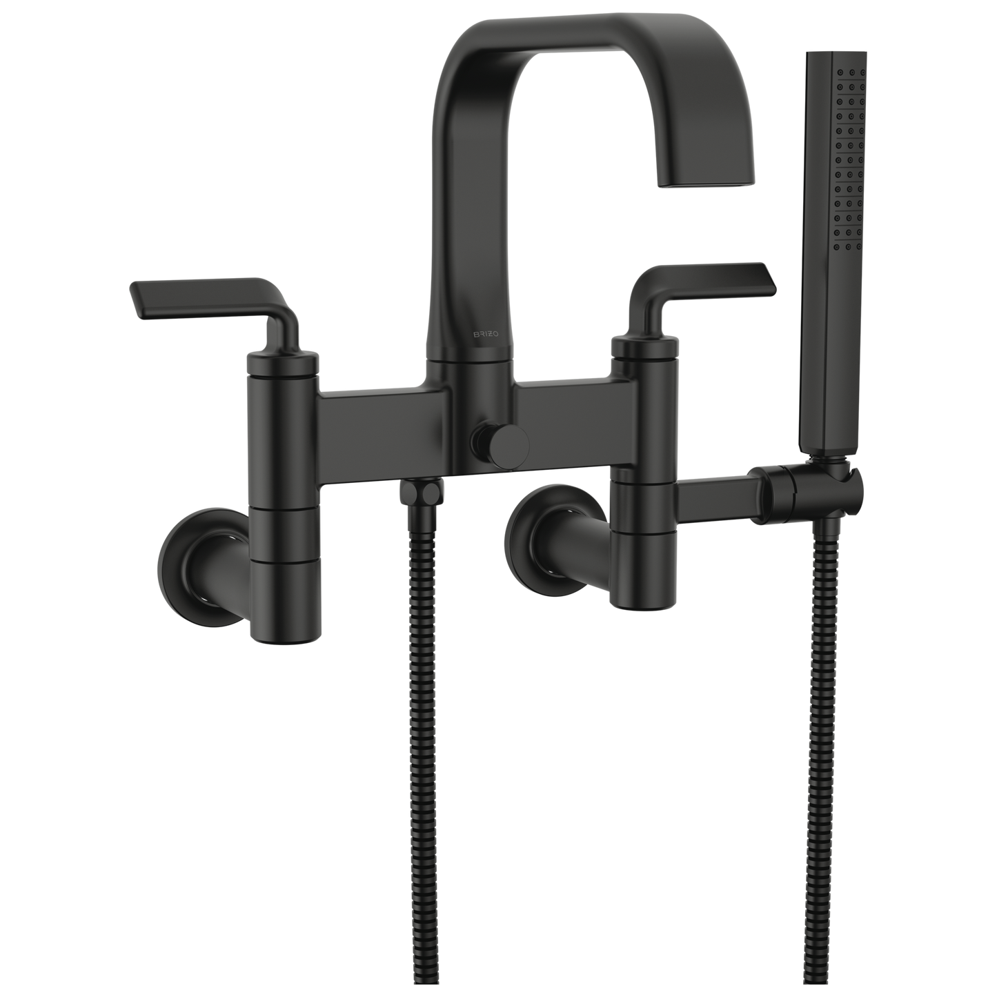 Brizo Allaria Two-Handle Tub Filler Trim Kit with Twist Lever Handles - Complete Kit - Matte Black