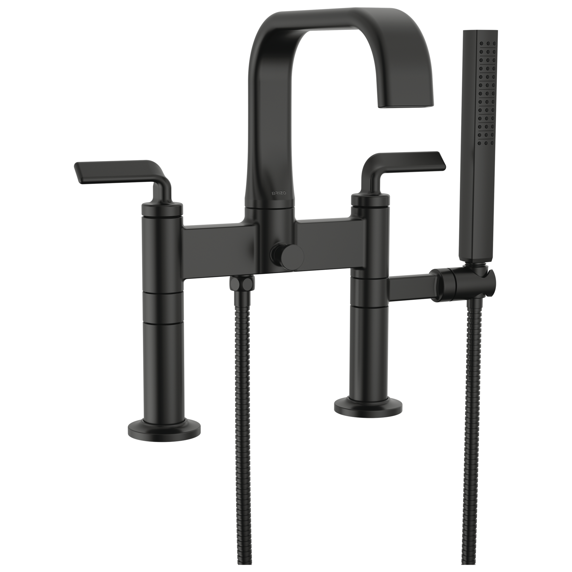 Brizo Allaria Two-Handle Tub Filler Trim Kit with Twist Lever Handles - Complete Kit - Matte Black