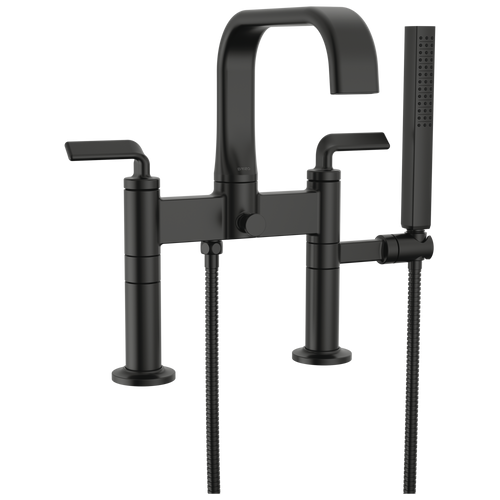 Brizo Allaria Two-Handle Tub Filler Trim Kit with Twist Lever Handles - Complete Kit - Matte Black
