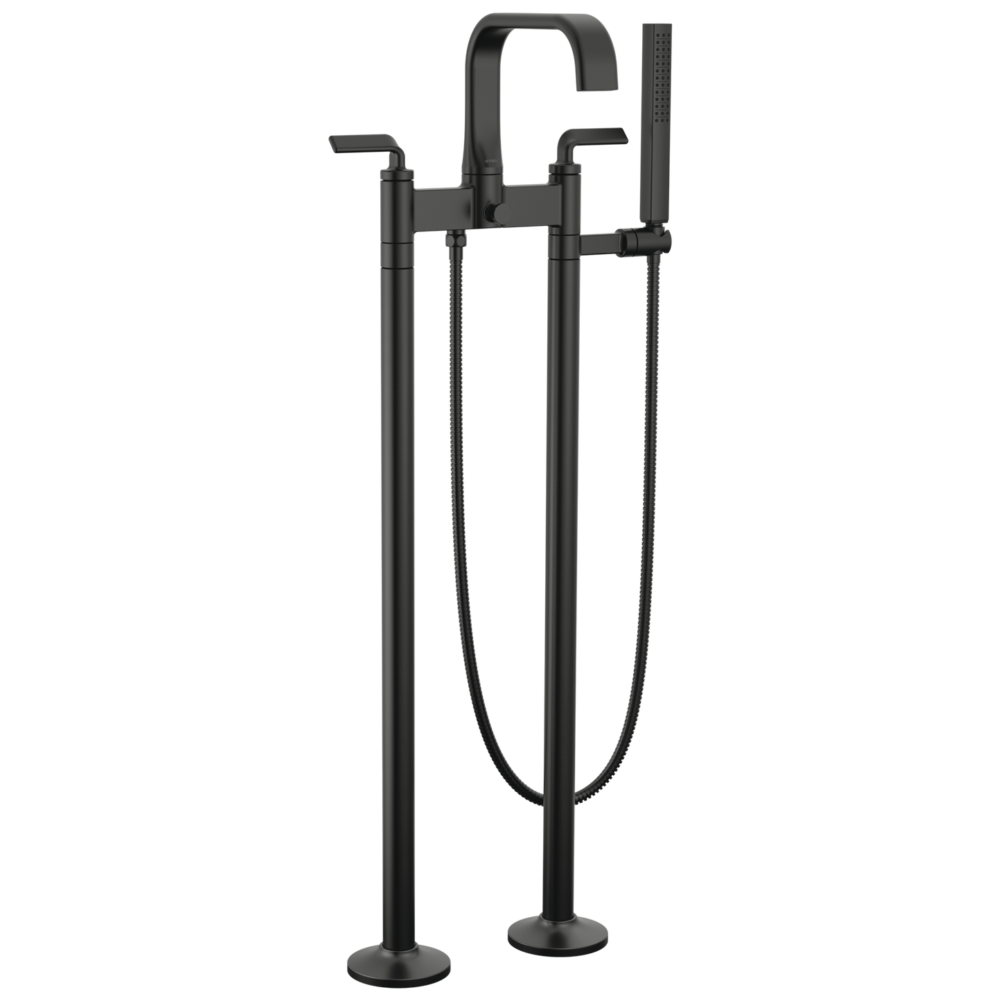 Brizo Allaria Two-Handle Tub Filler Trim Kit with Twist Lever Handles - Complete Kit - Matte Black