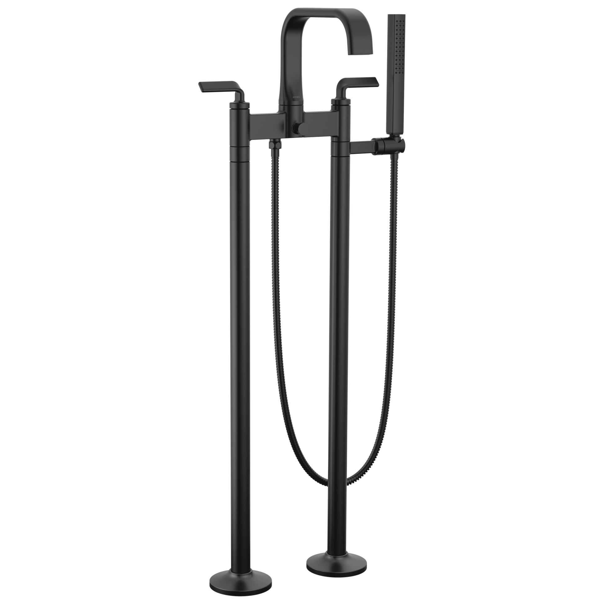 Brizo Allaria Two-Handle Tub Filler Trim Kit with Twist Lever Handles - Complete Kit - Matte Black
