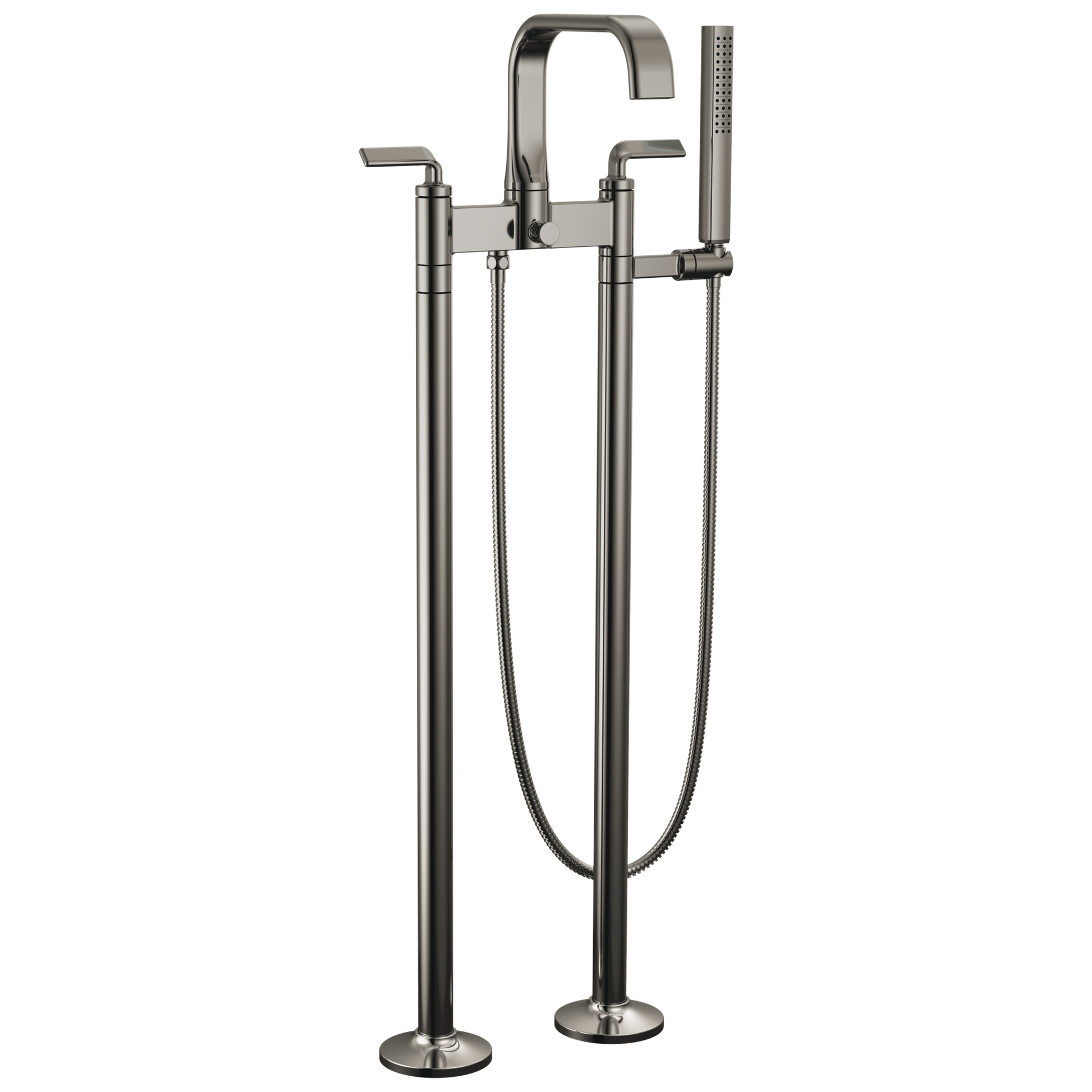 Brizo Allaria Two-Handle Tub Filler Trim Kit with Twist Lever Handles - Complete Kit - Brilliance® Black Onyx