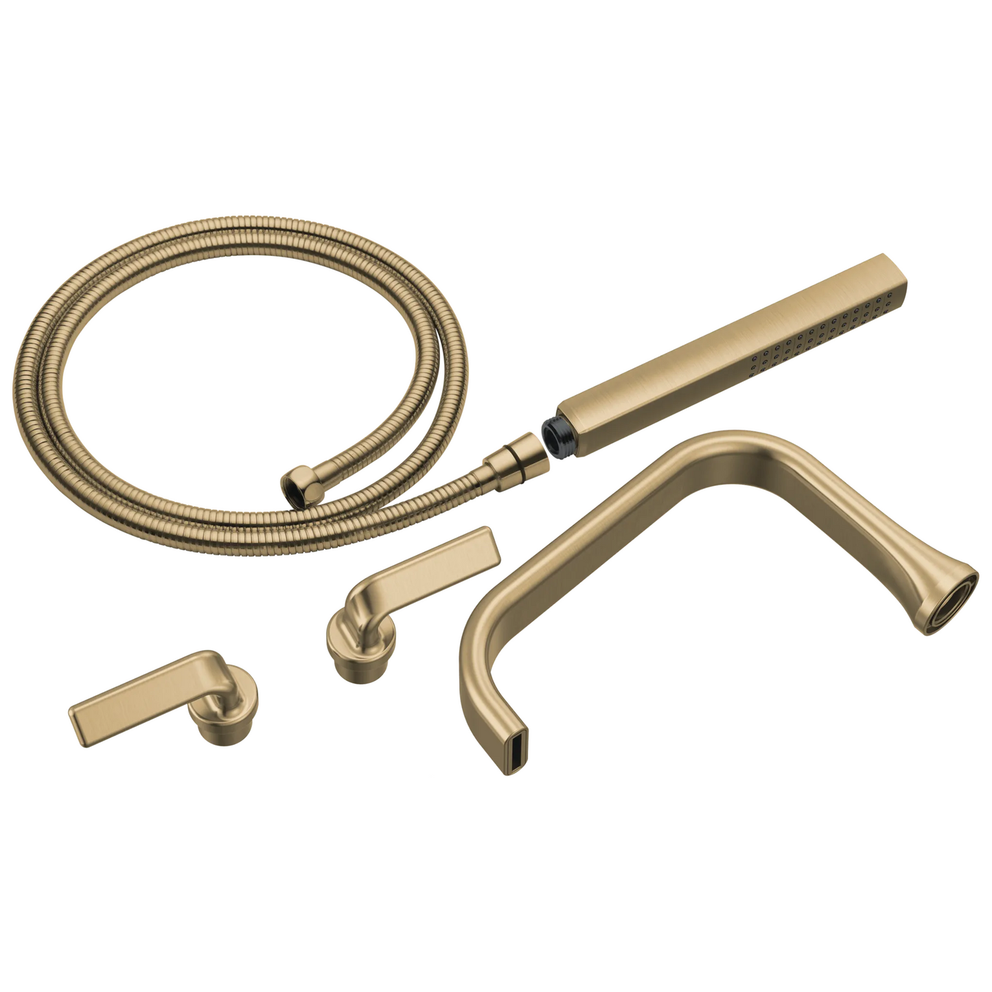 Allaria Two-Handle Tub Filler Trim Kit with Twist Lever Handles - Brilliance® Luxe Gold®