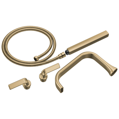Allaria Two-Handle Tub Filler Trim Kit with Twist Lever Handles - Brilliance® Luxe Gold®
