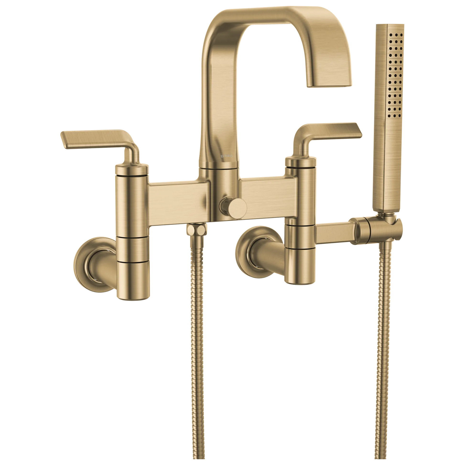 Brizo Allaria Two-Handle Tub Filler Trim Kit with Twist Lever Handles - Complete Kit - Brilliance® Luxe Gold®