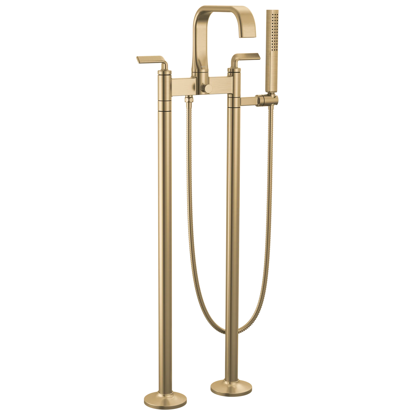 Brizo Allaria Two-Handle Tub Filler Trim Kit with Twist Lever Handles - Complete Kit - Brilliance® Luxe Gold®