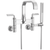 Brizo Allaria Two-Handle Tub Filler Trim Kit with Twist Lever Handles - Complete Kit - Polished Chrome