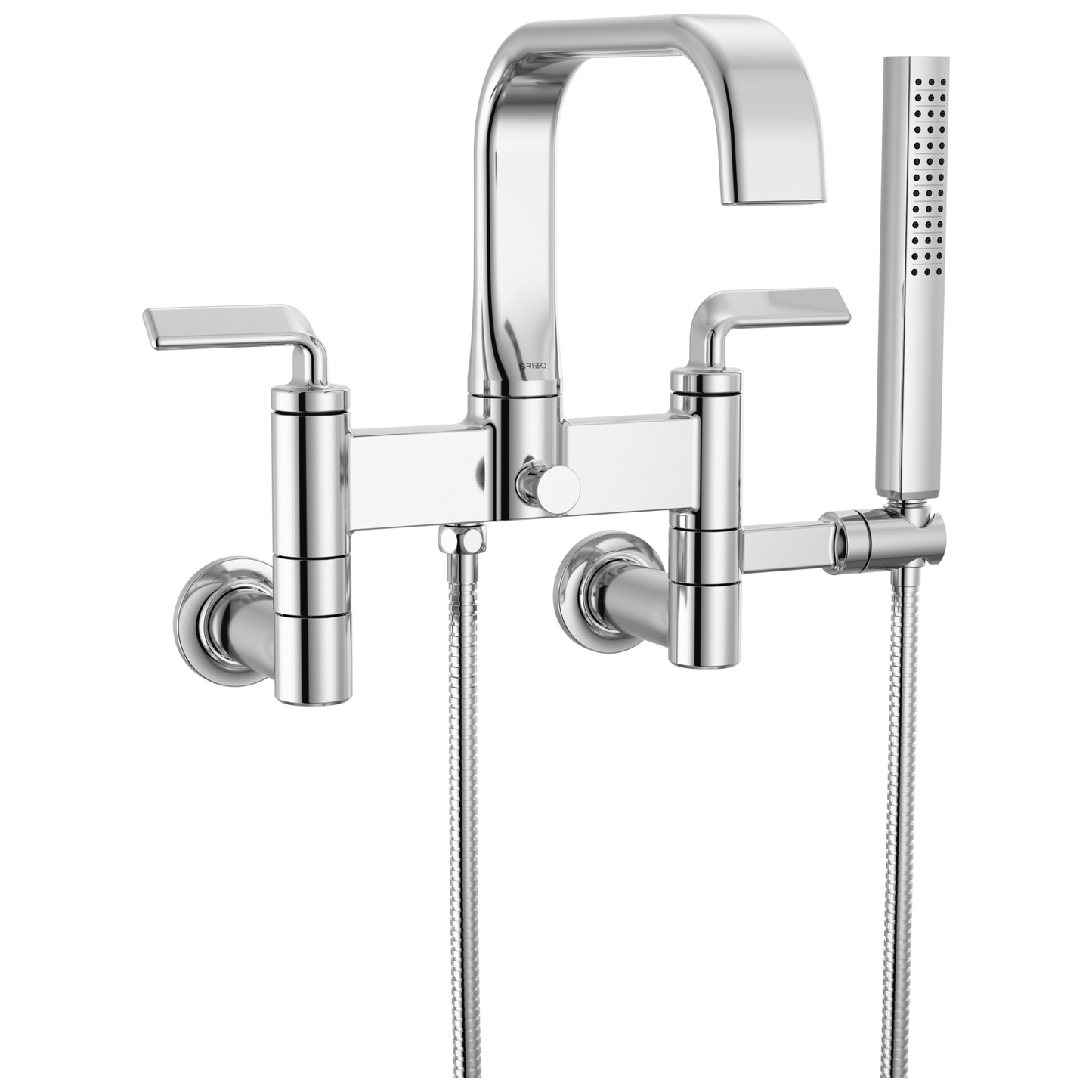 Brizo Allaria Two-Handle Tub Filler Trim Kit with Twist Lever Handles - Complete Kit - Polished Chrome
