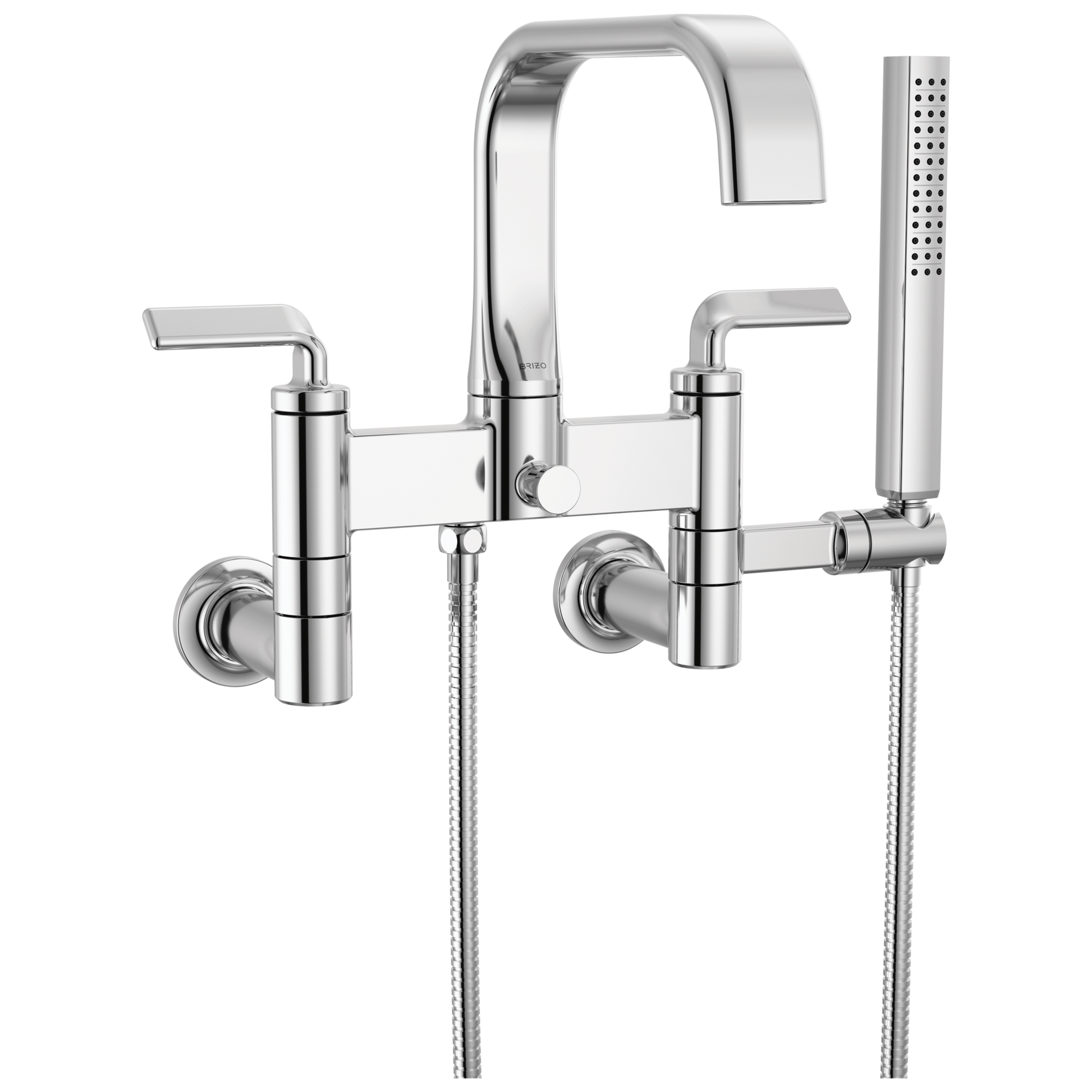 Brizo Allaria Two-Handle Tub Filler Trim Kit with Twist Lever Handles - Complete Kit - Polished Chrome