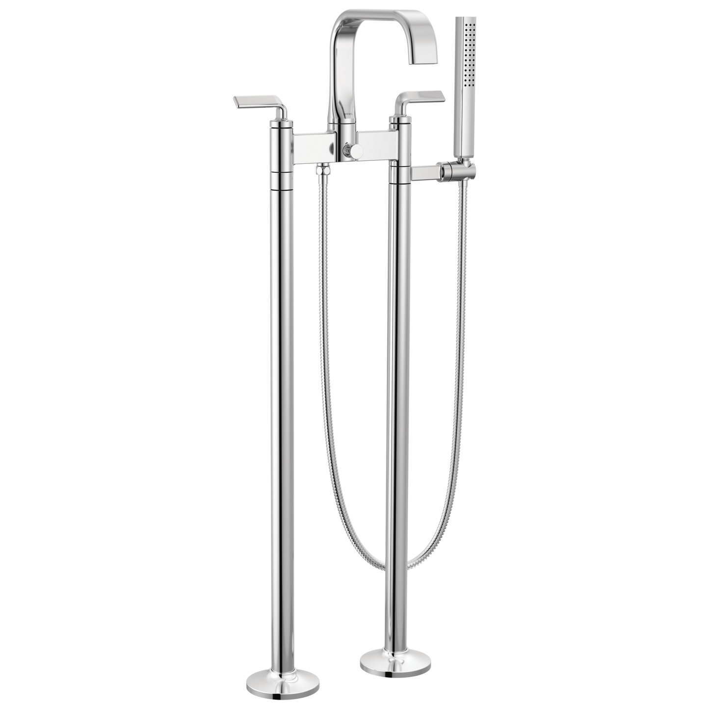 Brizo Allaria Two-Handle Tub Filler Trim Kit with Twist Lever Handles - Complete Kit - Polished Chrome