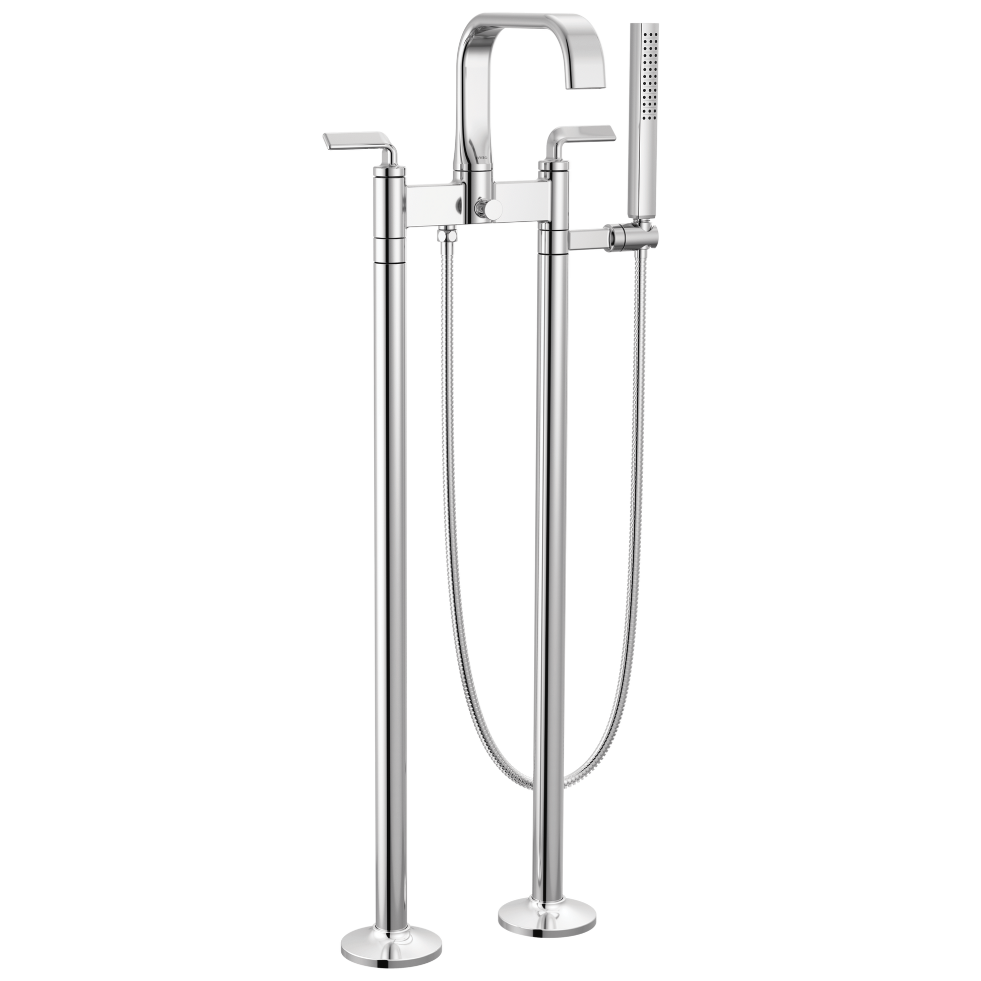 Brizo Allaria Two-Handle Tub Filler Trim Kit with Twist Lever Handles - Complete Kit - Polished Chrome