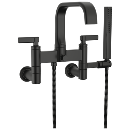 Brizo Allaria Two-Handle Tub Filler Trim Kit with Lever Handles - Complete Kit - Matte Black