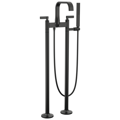Brizo Allaria Two-Handle Tub Filler Trim Kit with Lever Handles - Complete Kit - Matte Black