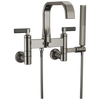 Brizo Allaria Two-Handle Tub Filler Trim Kit with Lever Handles - Complete Kit - Brilliance® Black Onyx
