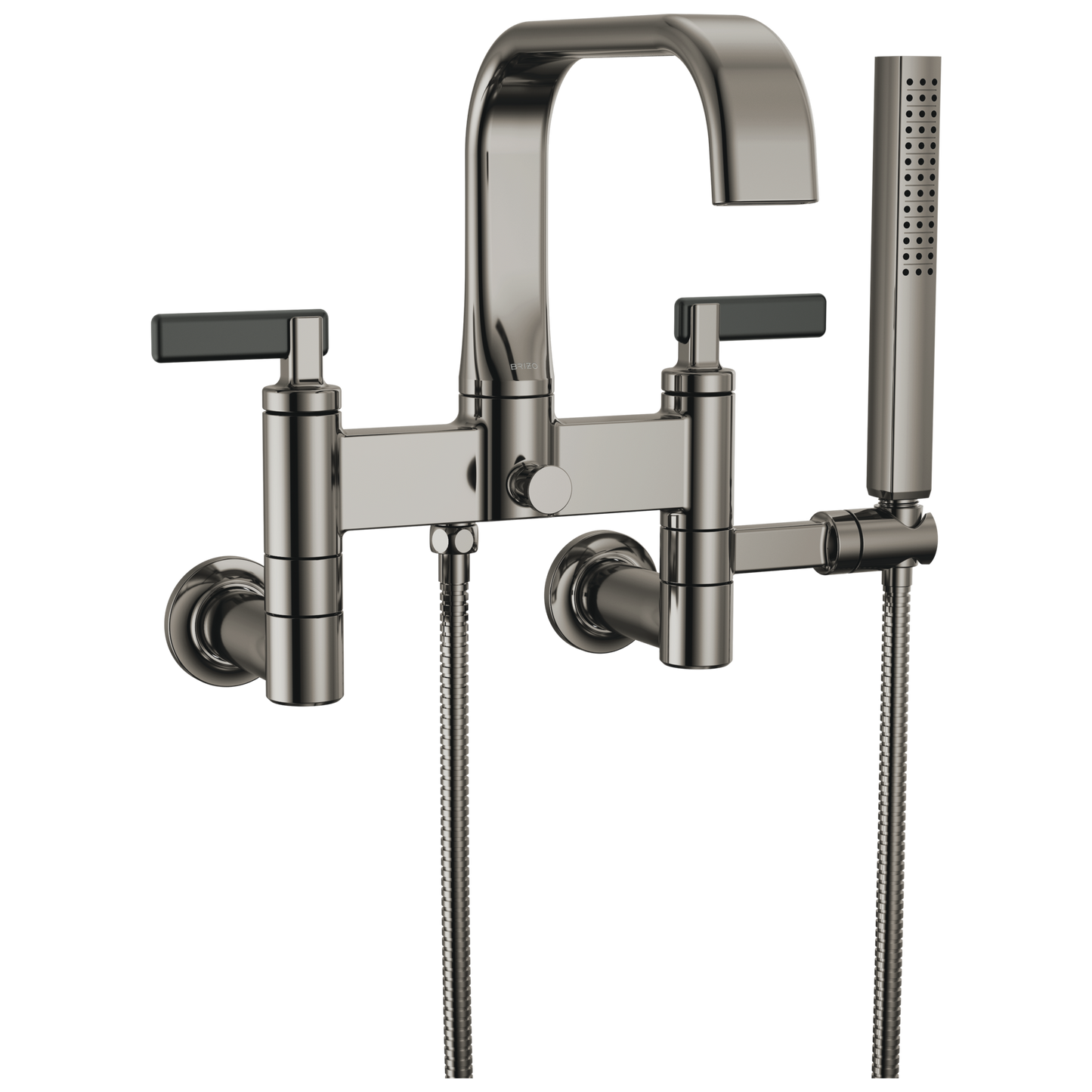 Brizo Allaria Two-Handle Tub Filler Trim Kit with Lever Handles - Complete Kit - Brilliance® Black Onyx