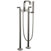 Brizo Allaria Two-Handle Tub Filler Trim Kit with Lever Handles - Complete Kit - Brilliance® Black Onyx