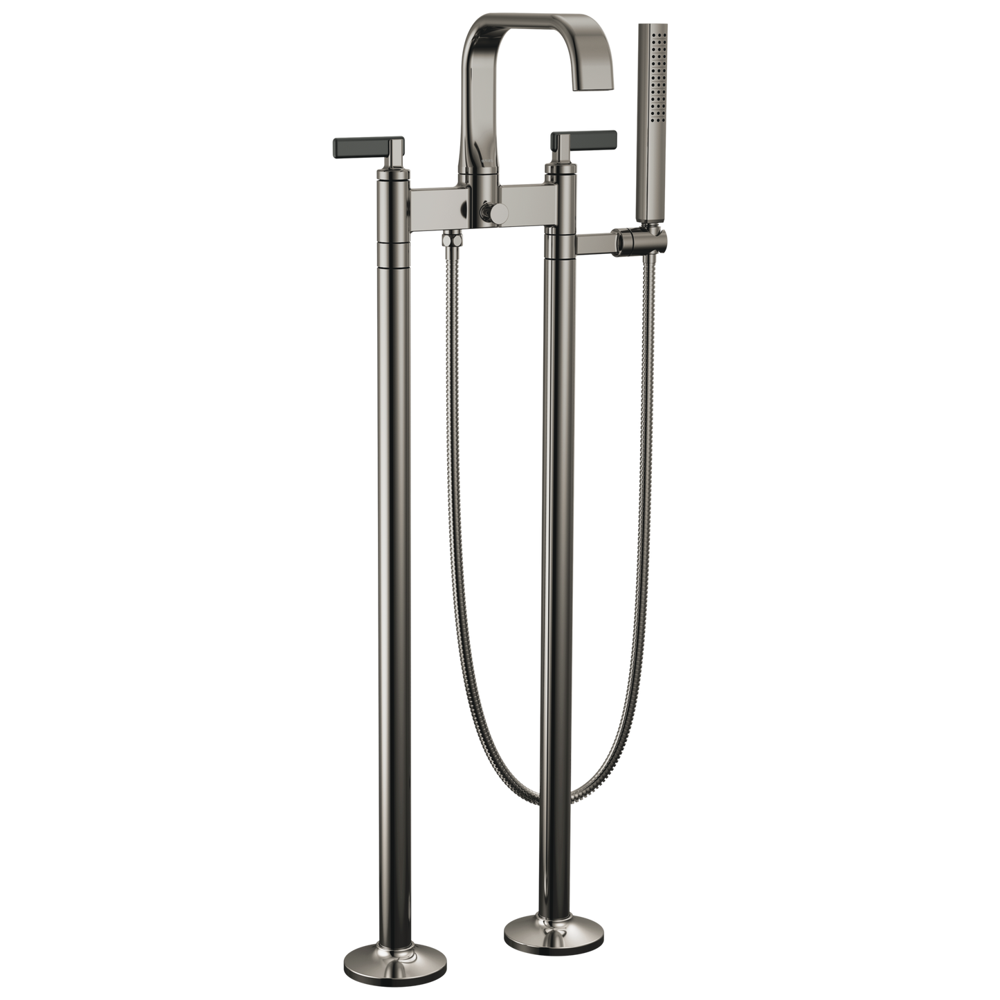 Brizo Allaria Two-Handle Tub Filler Trim Kit with Lever Handles - Complete Kit - Brilliance® Black Onyx