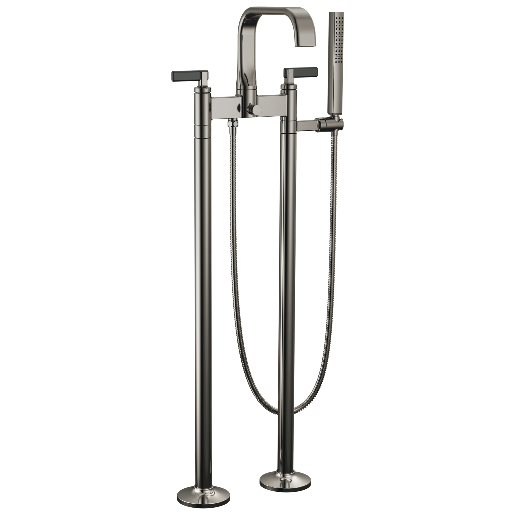 Brizo Allaria Two-Handle Tub Filler Trim Kit with Lever Handles - Complete Kit - Brilliance® Black Onyx