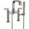 Brizo Allaria Two-Handle Tub Filler Trim Kit with Lever Handles - Complete Kit - Brilliance® Black Onyx