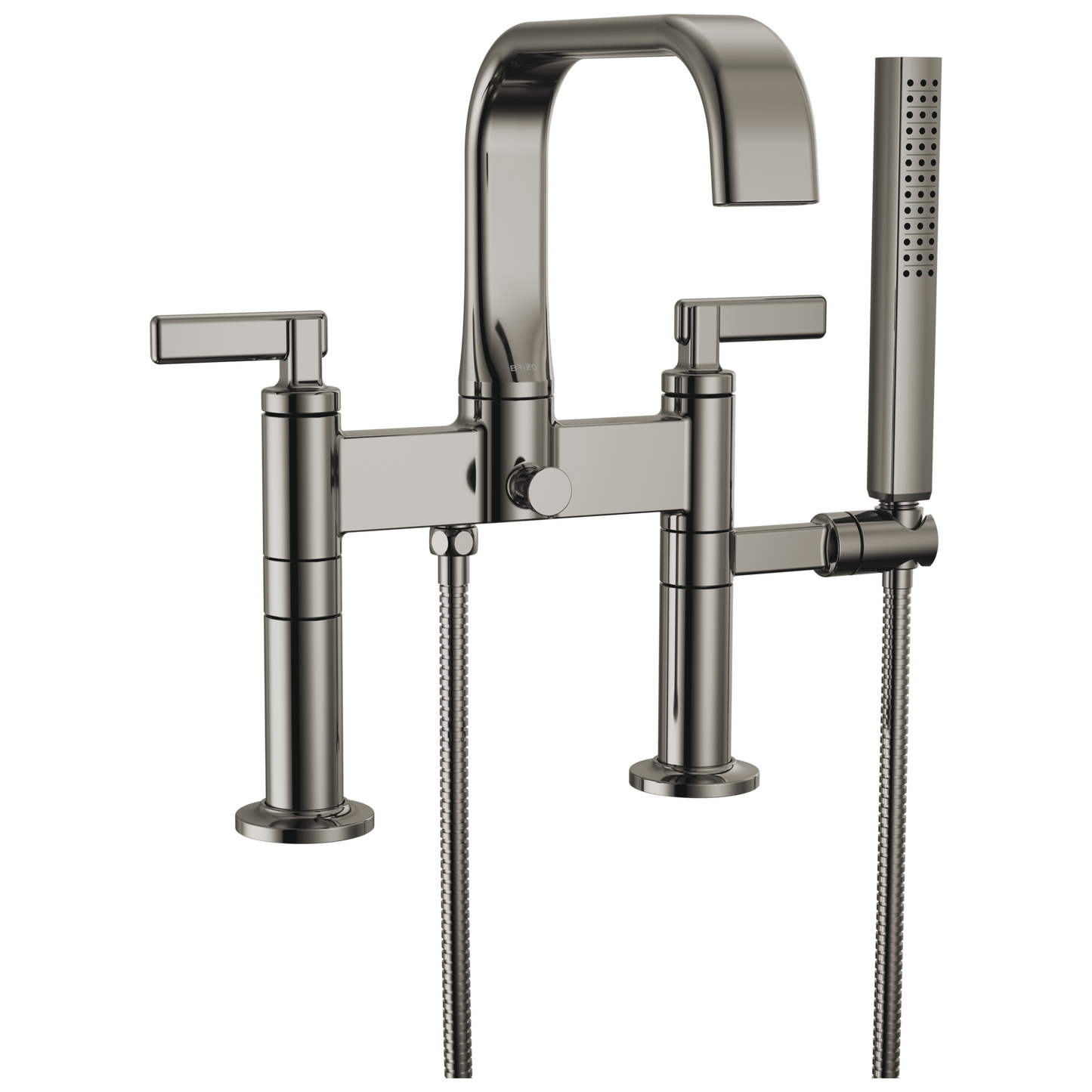 Brizo Allaria Two-Handle Tub Filler Trim Kit with Lever Handles - Complete Kit - Brilliance® Black Onyx