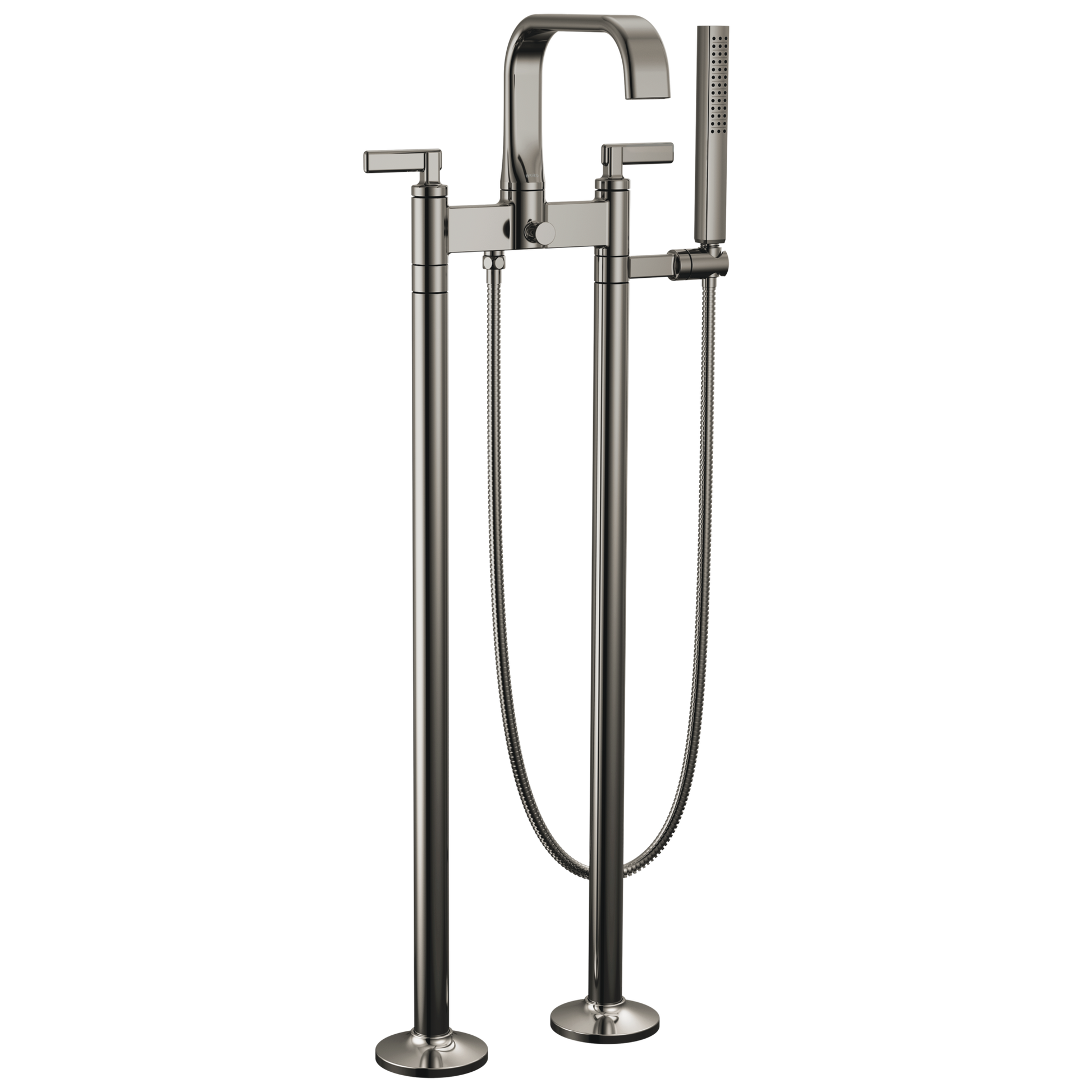 Brizo Allaria Two-Handle Tub Filler Trim Kit with Lever Handles - Complete Kit - Brilliance® Black Onyx
