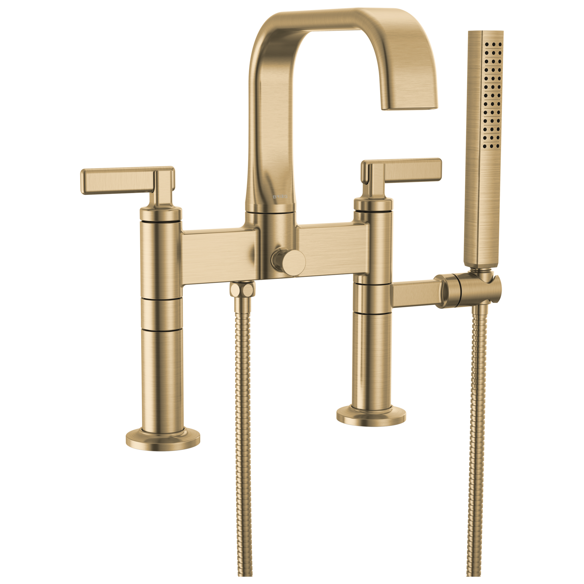 Brizo Allaria Two-Handle Tub Filler Trim Kit with Lever Handles - Complete Kit - Brilliance® Luxe Gold®