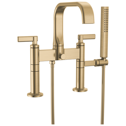 Brizo Allaria Two-Handle Tub Filler Trim Kit with Lever Handles - Complete Kit - Brilliance® Luxe Gold®