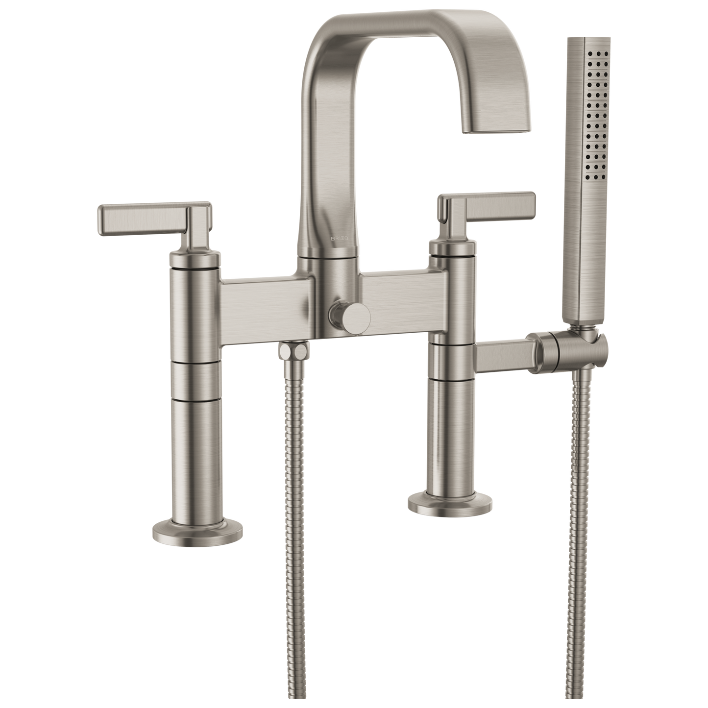 Brizo Allaria Two-Handle Tub Filler Trim Kit with Lever Handles - Complete Kit - Brilliance® Luxe Nickel®