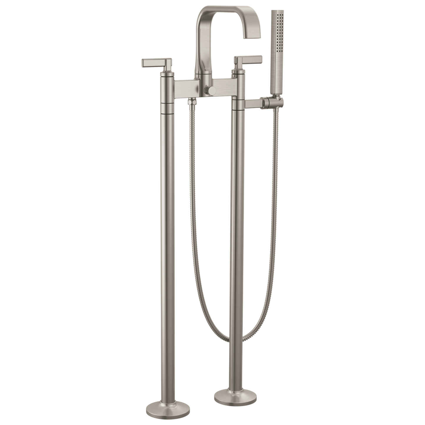 Brizo Allaria Two-Handle Tub Filler Trim Kit with Lever Handles - Complete Kit - Brilliance® Luxe Nickel®