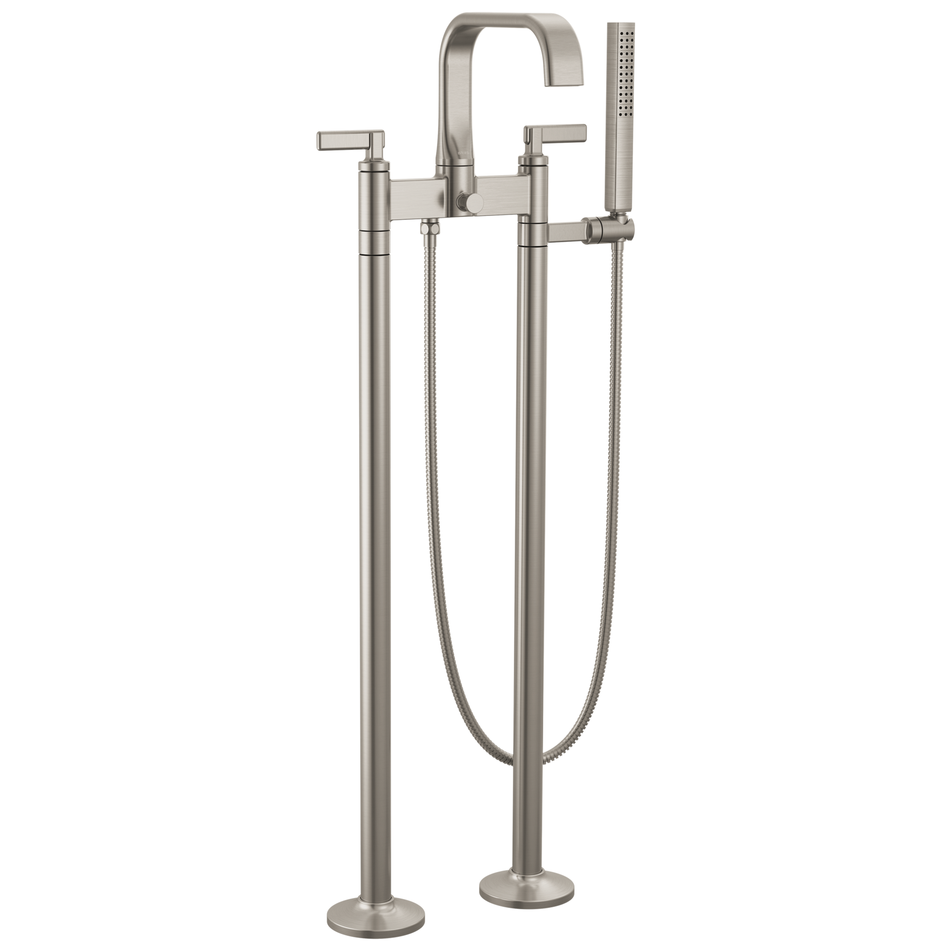Brizo Allaria Two-Handle Tub Filler Trim Kit with Lever Handles - Complete Kit - Brilliance® Luxe Nickel®