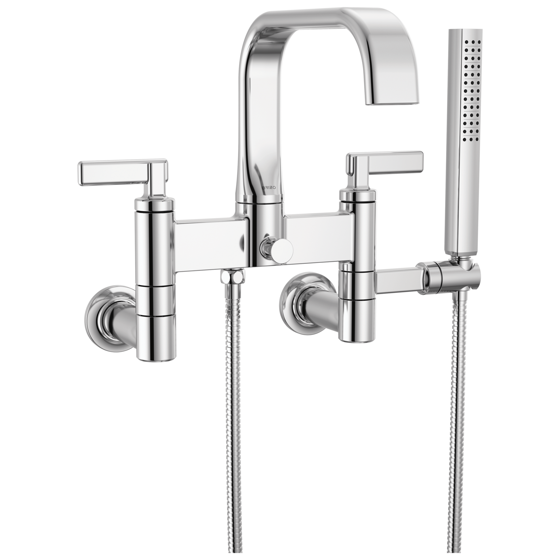 Brizo Allaria Two-Handle Tub Filler Trim Kit with Lever Handles - Complete Kit - Polished Chrome
