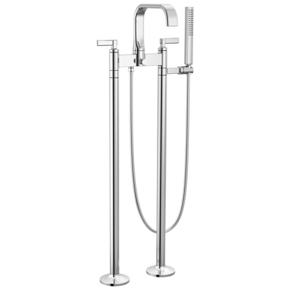 Brizo Allaria Two-Handle Tub Filler Trim Kit with Lever Handles - Complete Kit - Polished Chrome