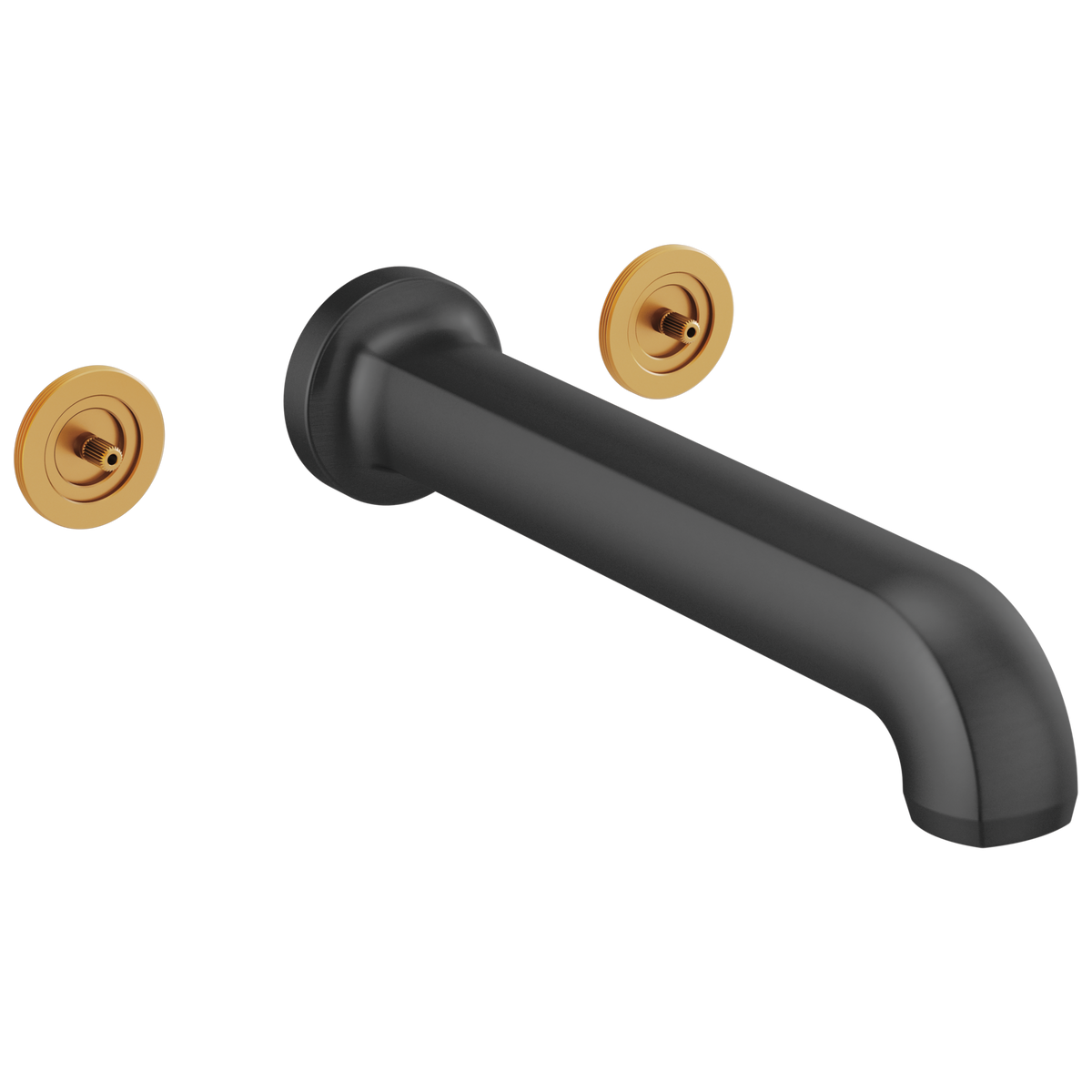 Kintsu Two Handle Wall Mount Tub Filler - Matte Black