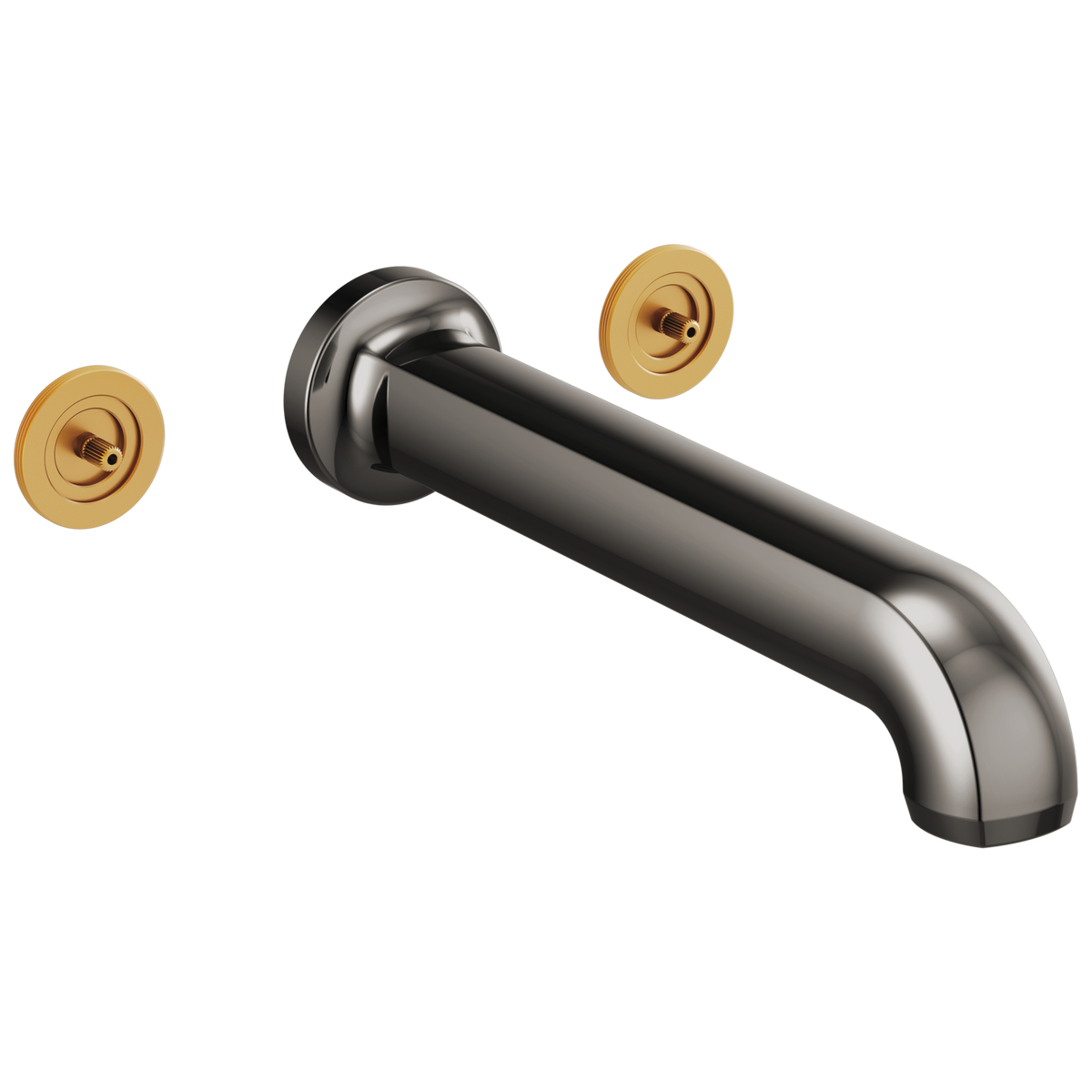 Kintsu Two Handle Wall Mount Tub Filler - Brilliance® Black Onyx