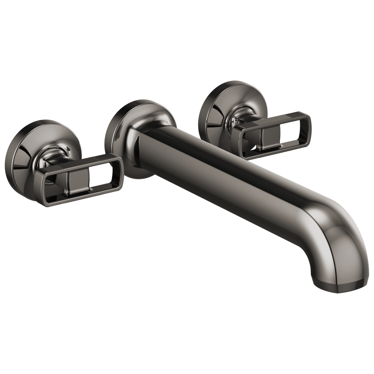 Brizo Kintsu Two Handle Wall Mount Tub Filler - Complete Kit - Brilliance® Black Onyx