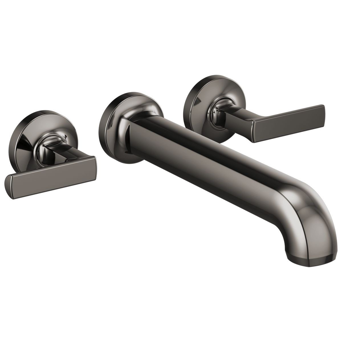Brizo Kintsu Two Handle Wall Mount Tub Filler - Complete Kit - Brilliance® Black Onyx