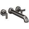 Brizo Kintsu Two Handle Wall Mount Tub Filler - Complete Kit - Brilliance® Black Onyx