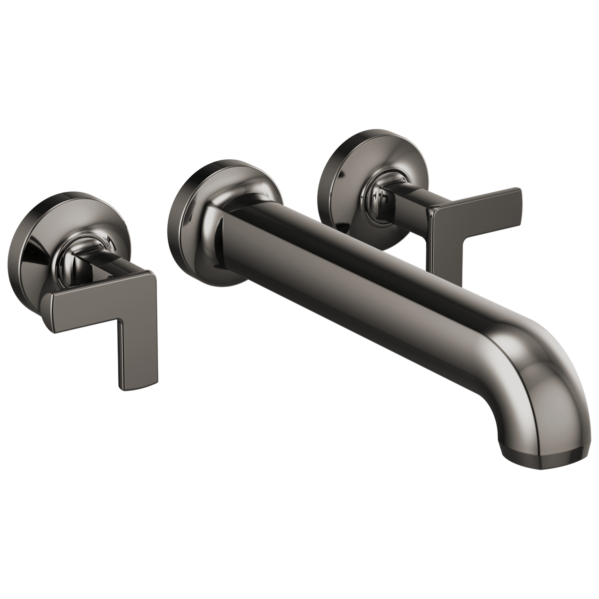Brizo Kintsu Two Handle Wall Mount Tub Filler - Complete Kit - Brilliance® Black Onyx